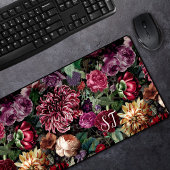 Elegant  Kleurrijk Bloemen monogram Bureaumat