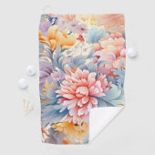 Elegant kleurrijk bloemenpatroon Japan Art Golfhanddoek (Insitu)
