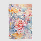 Elegant kleurrijk bloemenpatroon Japan Art Golfhanddoek (Voorkant)