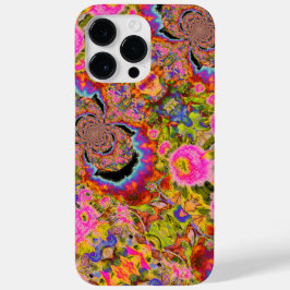 Elegant kleurrijk bloemig abstract patroon Case-Mate iPhone 14 pro max hoesje