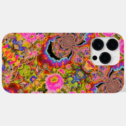 Elegant kleurrijk bloemig abstract patroon Case-Mate iPhone case (Achterkant (horizontaal))