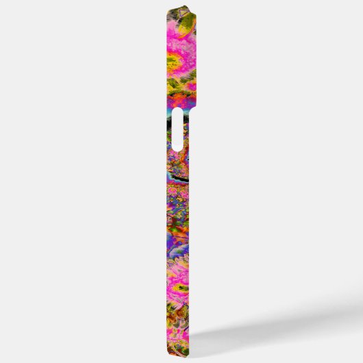 Elegant kleurrijk bloemig abstract patroon Case-Mate iPhone case (Achterkant / Rechts)