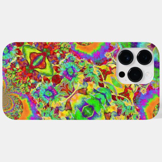 Elegant kleurrijk bloemig abstract patroon Case-Mate iPhone case (Achterkant (horizontaal))