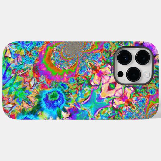 Elegant kleurrijk bloemig abstract patroon Case-Mate iPhone case (Achterkant (horizontaal))