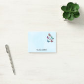 Elegant kleurrijk Butterflies Patroon op blauw Post-it® Notes (Kantoor)