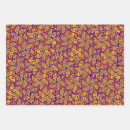 Elegant Kleurrijk Concentrisch Cirkelpatroon Inpakpapier Vel