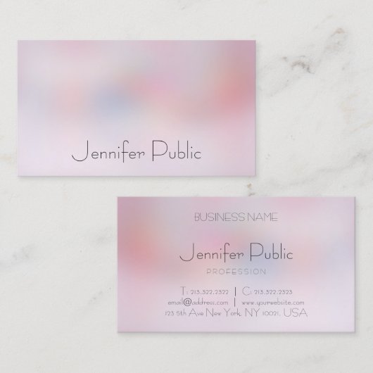 Elegant kleurrijk Eenvoudig design Moderne Sjabloo Visitekaartje (Voorkant / Achterkant)