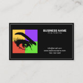 Elegant kleurrijk Eyebrows gezicht schilderend Mak Visitekaartje (Voorkant)