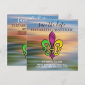 Elegant Kleurrijk Fleur De Lis Design Kaart (Voorkant / Achterkant)