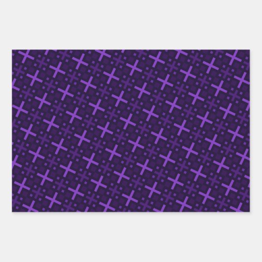 Elegant Kleurrijk Geometrisch Kruis Rechthoek Patr Inpakpapier Vel (Voorkant 2)