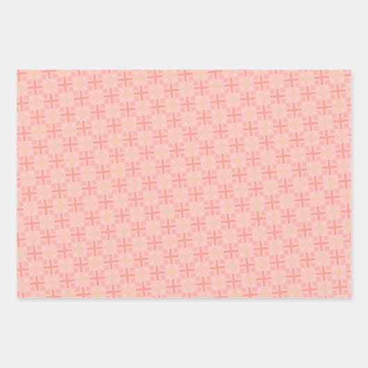 Elegant Kleurrijk Geometrisch Kruis Rechthoek Patr Inpakpapier Vel (Voorkant)