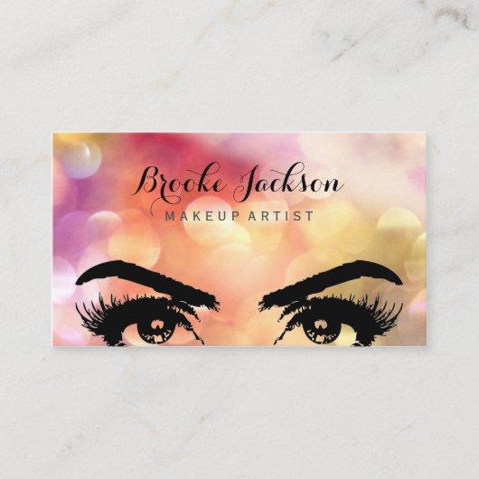 Elegant kleurrijk glanzend glanzend en heldermaken visitekaartje (Voorkant)