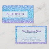 Elegant kleurrijk glitter- en spaarpatroon visitekaartje (Voorkant / Achterkant)
