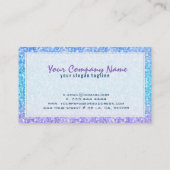 Elegant kleurrijk glitter- en spaarpatroon visitekaartje (Achterkant)