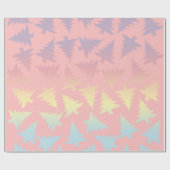 Elegant kleurrijk kerstboompatroon voor regenboogr cadeaupapier (Vlak)