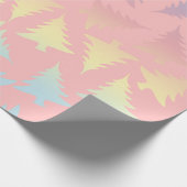 Elegant kleurrijk kerstboompatroon voor regenboogr cadeaupapier (Hoek)