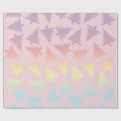 Elegant kleurrijk kerstboompatroon voor regenboogr cadeaupapier (Vlak)