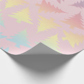 Elegant kleurrijk kerstboompatroon voor regenboogr cadeaupapier (Hoek)