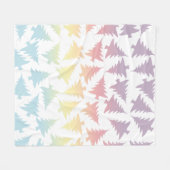 Elegant kleurrijk kerstboompatroon voor regenboogr fleece deken (Voorkant (Horizontaal))