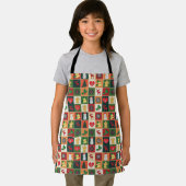 Elegant kleurrijk kerstpatroon | Apron Schort (Insitu)