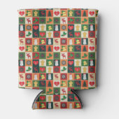Elegant kleurrijk kerstpatroon | KOELBOX Blikjeskoeler (Voorkant)