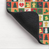 Elegant Kleurrijk Kerstpatroon | Muismat (Hoek)