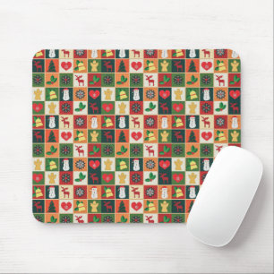 Elegant Kleurrijk Kerstpatroon   Muismat