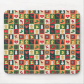 Elegant Kleurrijk Kerstpatroon | Muismat (Voorkant)