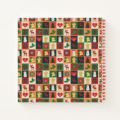 Elegant kleurrijk kerstpatroon | NOTITIEBOEK (Achterkant)