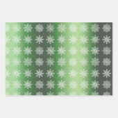 Elegant kleurrijk kerstsnowflake-patroon inpakpapier vel (Voorkant 2)