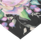 Elegant kleurrijk koraal roze bloemen Floral zwart Tafelkleed (Gekanteld)