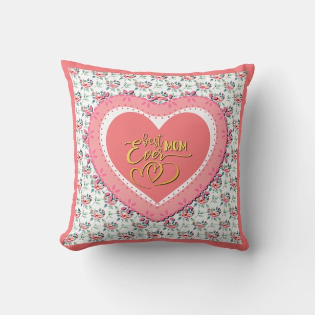 Elegant Kleurrijk Lente Bloemen Waterverf Patroon Kussen (Voorkant)