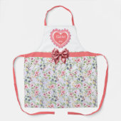 Elegant Kleurrijk Lente Bloemen Waterverf Patroon Schort (Voorkant)