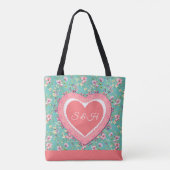 Elegant Kleurrijk Lente Bloemen Waterverf Patroon Tote Bag (Achterkant)