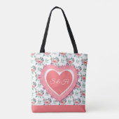 Elegant Kleurrijk Lente Bloemen Waterverf Patroon Tote Bag (Achterkant)