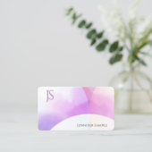 Elegant kleurrijk modern minimalistisch monogram e visitekaartje (Staand voorkant)