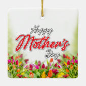 Elegant Kleurrijk Moederdag Design Keramische Vers Keramisch Ornament (Achterkant)