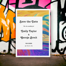 Elegant kleurrijk naadloos Abstract modern huwelij Save The Date