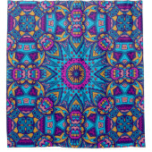 Elegant kleurrijk naadloos patroon douchegordijn (Voorkant)