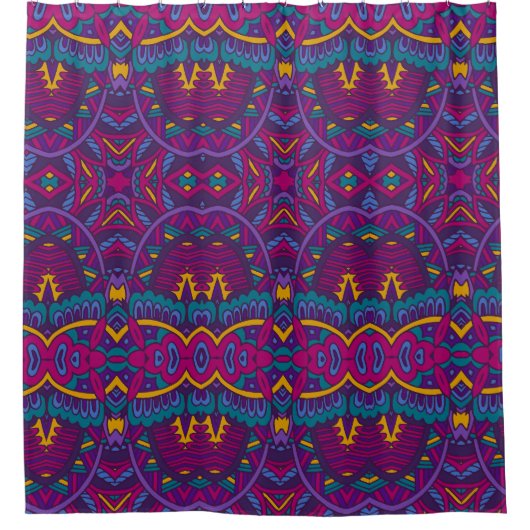 Elegant kleurrijk naadloos patroon douchegordijn (Voorkant)