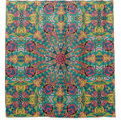 Elegant kleurrijk naadloos patroon douchegordijn (Voorkant)