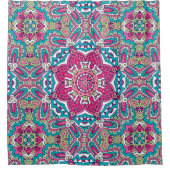 Elegant kleurrijk naadloos patroon douchegordijn (Voorkant)