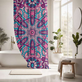 Elegant kleurrijk naadloos patroon douchegordijn