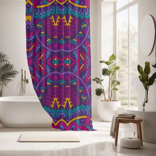 Elegant kleurrijk naadloos patroon douchegordijn
