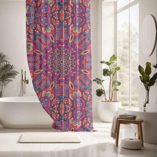 Elegant kleurrijk naadloos patroon douchegordijn