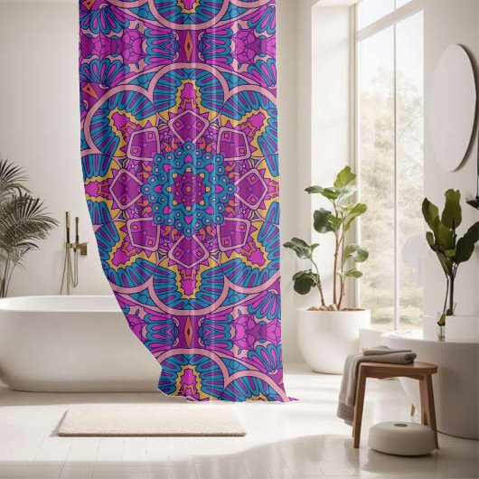 Elegant kleurrijk naadloos patroon douchegordijn