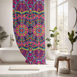 Elegant kleurrijk naadloos patroon douchegordijn