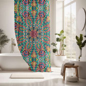 Elegant kleurrijk naadloos patroon douchegordijn