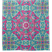 Elegant kleurrijk naadloos patroon douchegordijn (Voorkant)