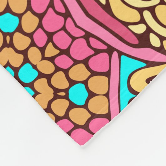 Elegant Kleurrijk naadloos patroon Douchegordijn Fleece Deken (Hoek)